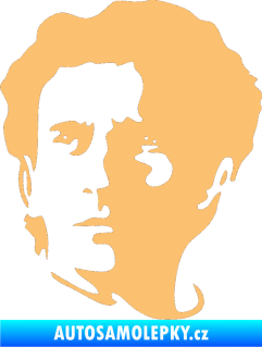 Samolepka Silueta Ayrton Senna levá béžová