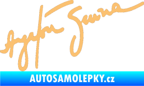 Samolepka Podpis Ayrton Senna béžová