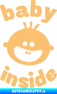 Samolepka Baby inside 002 levá dva zuby na palubě béžová