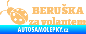 Samolepka Beruška za volantem béžová