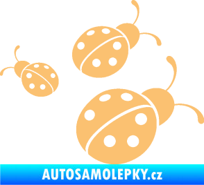 Samolepka Berušky 001 pravá béžová