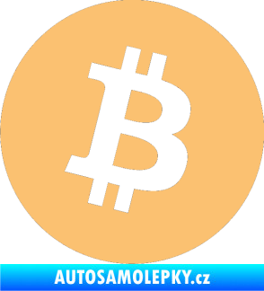 Samolepka Bitcoin 001 béžová