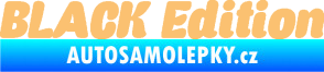 Samolepka Black edition 001 nápis béžová