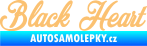 Samolepka Black Heart nápis béžová
