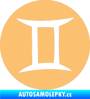 Samolepka Blíženci 001 - horoskop béžová