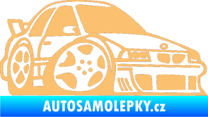 Samolepka BMW e30 karikatura pravá béžová