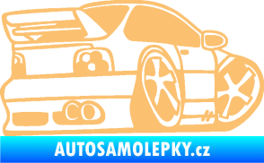 Samolepka BMW e46 karikatura pravá béžová