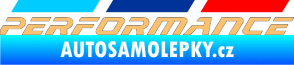 Samolepka BMW M Performance nad sebou béžová