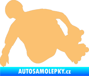 Samolepka Bruslař 001 pravá béžová