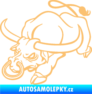 Samolepka Býk 014 levá rozzuřený béžová