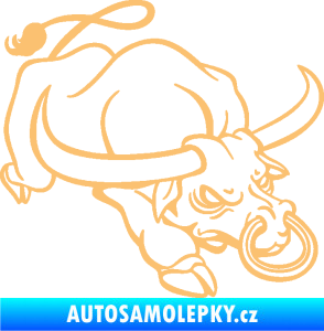 Samolepka Býk 014 pravá rozzuřený béžová
