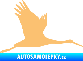 Samolepka Čáp 002 pravá béžová