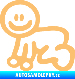 Samolepka Cartoon family mimi chlapeček béžová