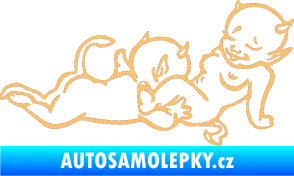 Samolepka Čertíci 003 pravá béžová