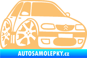 Samolepka Citroen saxo karikatura pravá béžová