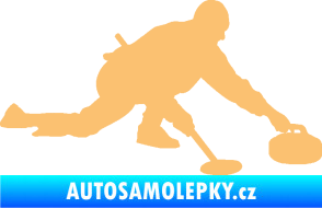 Samolepka Curling 003 pravá béžová