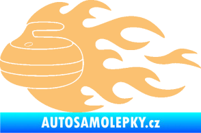 Samolepka Curling 005 levá kámen béžová
