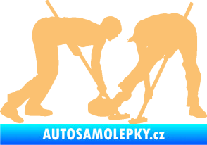 Samolepka Curling team 002 pravá béžová