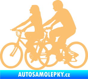 Samolepka Cyklisté 001 levá pár béžová