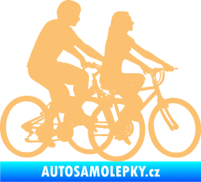 Samolepka Cyklisté 001 pravá pár béžová