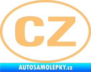 Samolepka CZ značka bez podkladu béžová