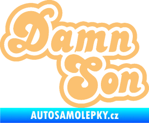 Samolepka Damn Son béžová