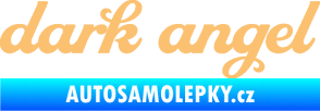 Samolepka Dark angel nápis béžová