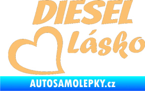 Samolepka Diesel Lásko béžová