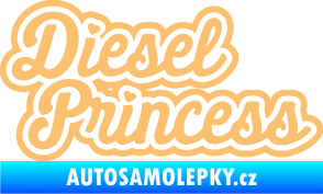 Samolepka Diesel princess nápis béžová