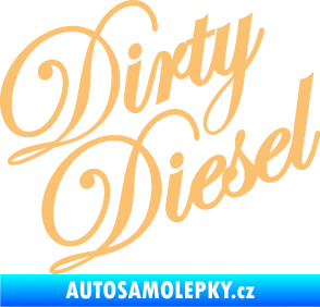 Samolepka Dirty diesel 001 nápis béžová