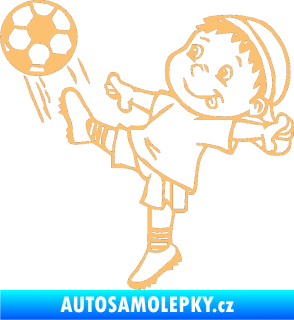 Samolepka Dítě v autě 022 levá fotbalista béžová
