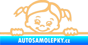 Samolepka Dítě v autě 030 levá malá slečna hlavička béžová