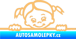 Samolepka Dítě v autě 030 pravá malá slečna hlavička béžová