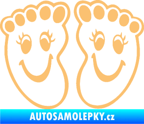 Samolepka Dítě v autě 060 veselé nožičky béžová
