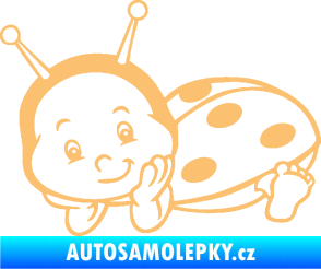 Samolepka Dítě v autě 063 levá beruška béžová