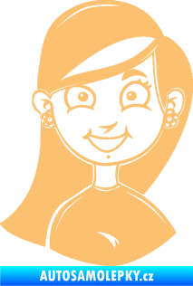 Samolepka Dítě v autě 066 levá holka béžová