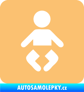 Samolepka Dítě v autě 093 symbol miminka béžová