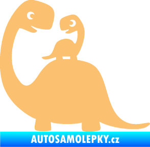 Samolepka Dítě v autě 105 levá dinosaurus béžová