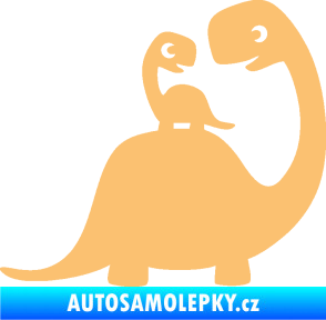 Samolepka Dítě v autě 105 pravá dinosaurus béžová