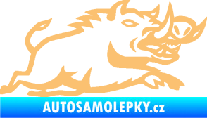 Samolepka Divoké prase 004 pravá béžová