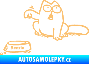 Samolepka Dolej benzín - levá béžová