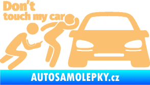 Samolepka Don´t touch my car 009 levá béžová