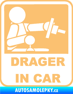 Samolepka Drager in car 001 béžová