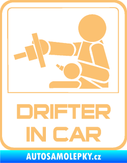 Samolepka Drifter in car 001 béžová