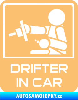 Samolepka Drifter in car 003 béžová
