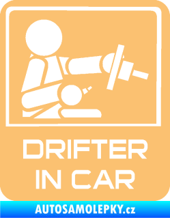 Samolepka Drifter in car 004 béžová