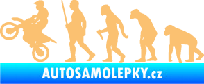 Samolepka Evoluce 002 motokros levá béžová