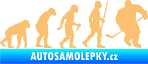 Samolepka Evoluce 003 hokej pravá béžová