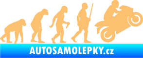 Samolepka Evoluce 004 pravá motorkář béžová