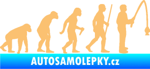 Samolepka Evoluce 005 rybář pravá béžová